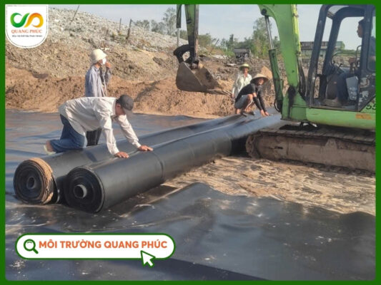 Màng HDPE thi công trải màng